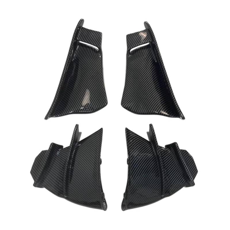 YSSLYEU Motorrad-Winglets Kompatibel Mit Ducati Für Panigale Für V4/S/R 2018 2019 2020 2021 2022 Motorrad Fixiert Für Flügel Vorne Aerodynamische Seiten-Winglets-Spoiler(Carbon Paint Plastic) von YSSLYEU