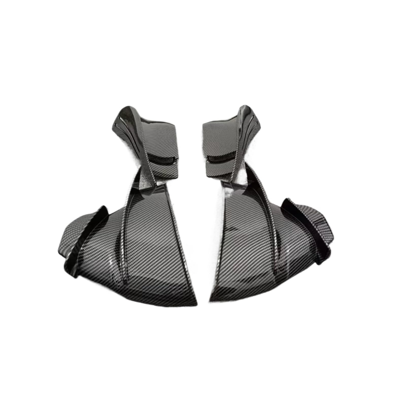 YSSLYEU Motorrad-Winglets Kompatibel Mit Ducati Für Panigale Für V4/S/R 2018 2021 Schwarzes Seiten-Winglet Motorrad-Zubehör Spoiler Für Flügelverkleidung Windschutzscheibe(Carbon Paint) von YSSLYEU
