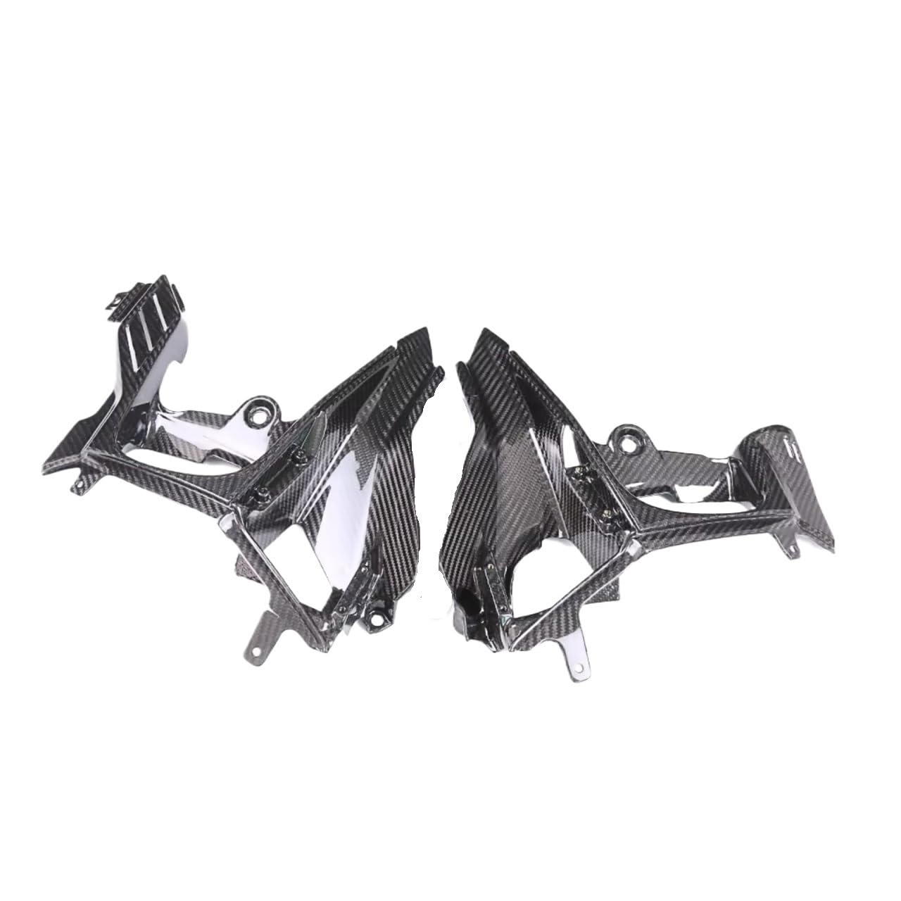 YSSLYEU Motorrad-Winglets Kompatibel Mit Ducati Für V4S 2020 2021 2022 2023 2024 Motorrad-Vollcarbon-Tank-Innenseite Spoiler Frontverkleidungszubehör(Twill Glossy) von YSSLYEU