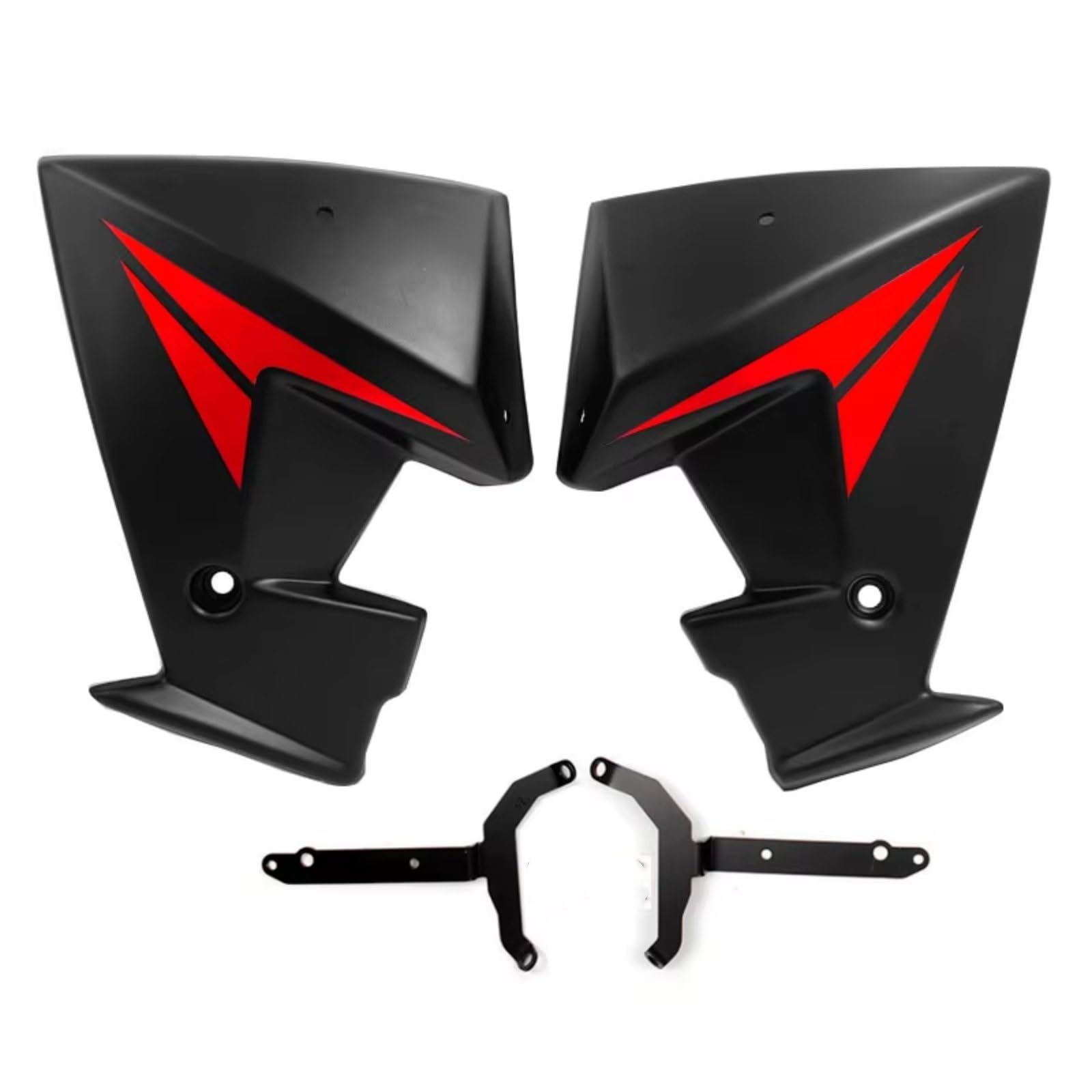 YSSLYEU Motorrad-Winglets Kompatibel Mit Yamaha Für MT-07 Für FZ-07 2014–2018 Motorrad-Kühler-Seitenteile Rahmenschutz Schutzabdeckung Verkleidung Spoiler Styler(Red) von YSSLYEU