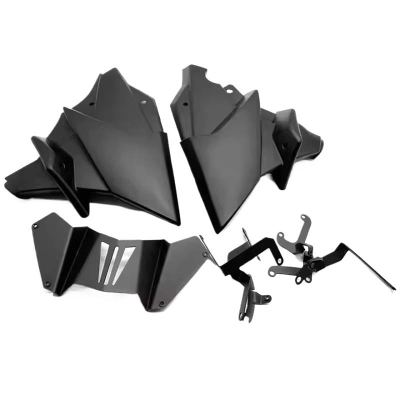 YSSLYEU Motorrad-Winglets Kompatibel Mit Yamaha Für MT-09 Für MT-09 SP 2021 2022 2023 2024 Motorrad-Bauchpfanne Unterer Motorspoiler Verkleidungsschutzabdeckungen(Matt Black) von YSSLYEU