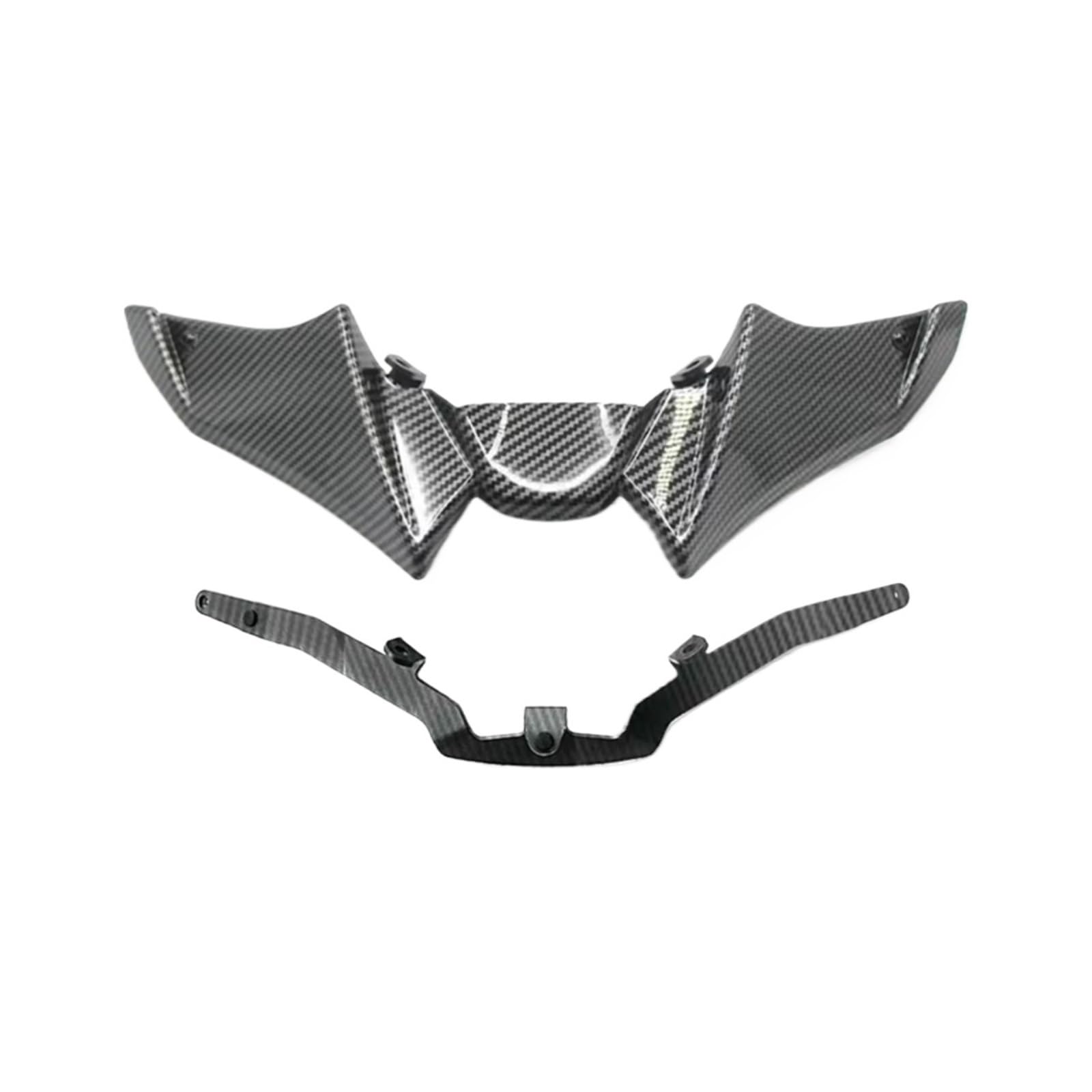 YSSLYEU Motorrad-Winglets Kompatibel Mit Yamaha Für MT-09 Für MT-09 SP 2021 2022 2023 Motorradteile Für Nackten Frontspoiler Winglet Aerodynamik Für Wing Kit Spoiler(Carbon Fiber Look) von YSSLYEU