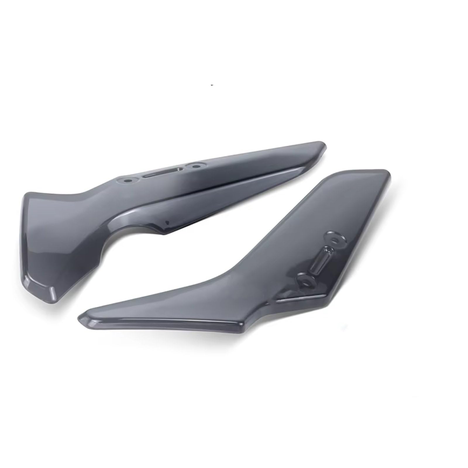 YSSLYEU Motorrad-Winglets Kompatibel Mit Yamaha Für Mt-125 Für Mt-15 2020 2021 2022 2023 Motorrad-Windschutzscheibe Seitlicher Windabweiser Spoiler Fliegengitter(Smoke Gray) von YSSLYEU
