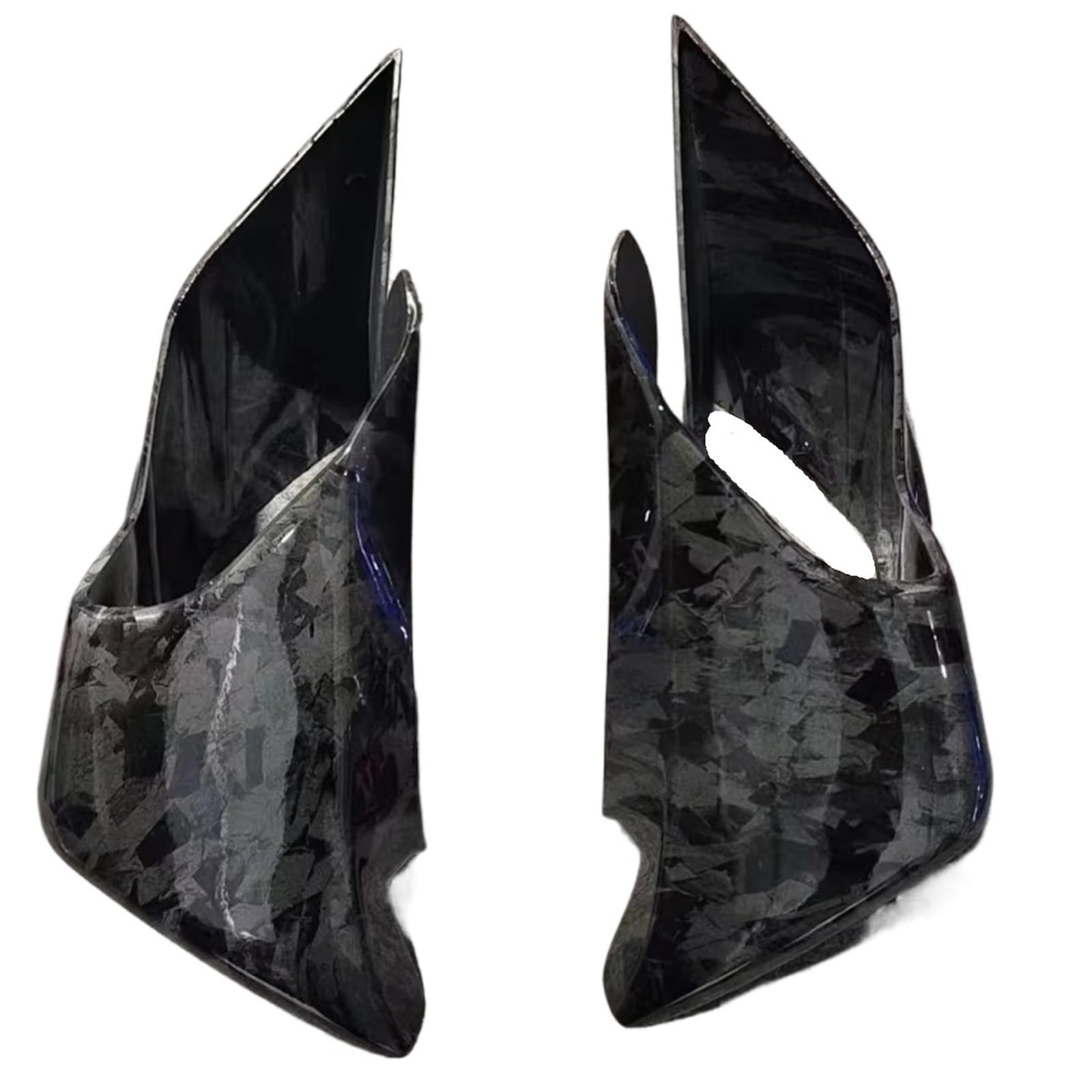 YSSLYEU Motorrad-Winglets Kompatibel Mit Yamaha Für YZF-R1 2021 2022 2023 Karosserie-Zierteile Motorrad-Modifikation Winglets Aerodynamisches Verkleidungs-Spoiler-Zubehör(Forged Carbon Paints) von YSSLYEU