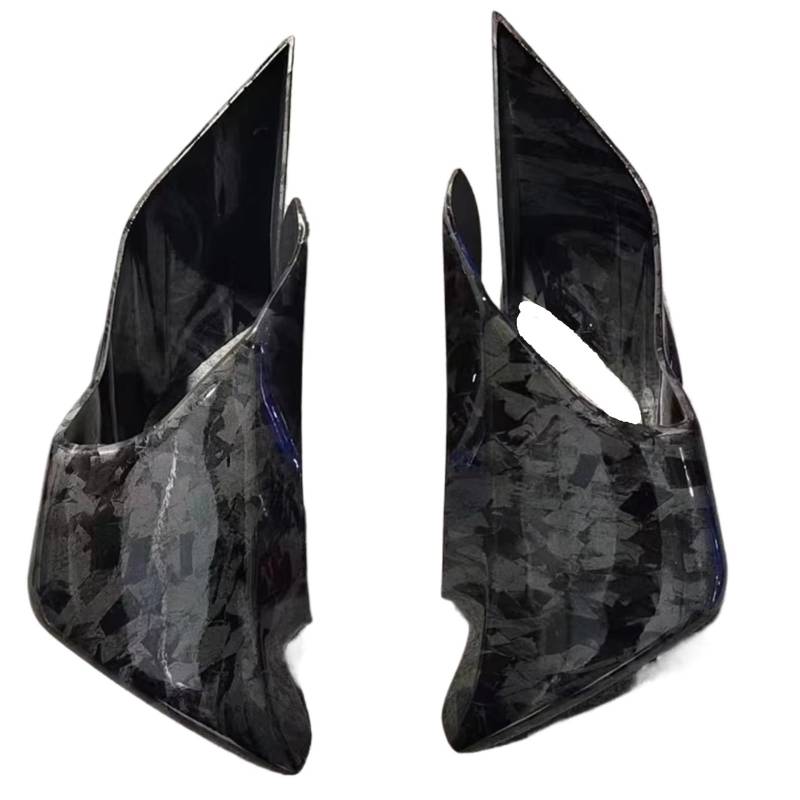 YSSLYEU Motorrad-Winglets Kompatibel Mit Yamaha Für YZF-R1 2021 2022 2023 Karosserie-Zierteile Motorrad-Modifikation Winglets Aerodynamisches Verkleidungs-Spoiler-Zubehör(Forged Carbon Paints) von YSSLYEU