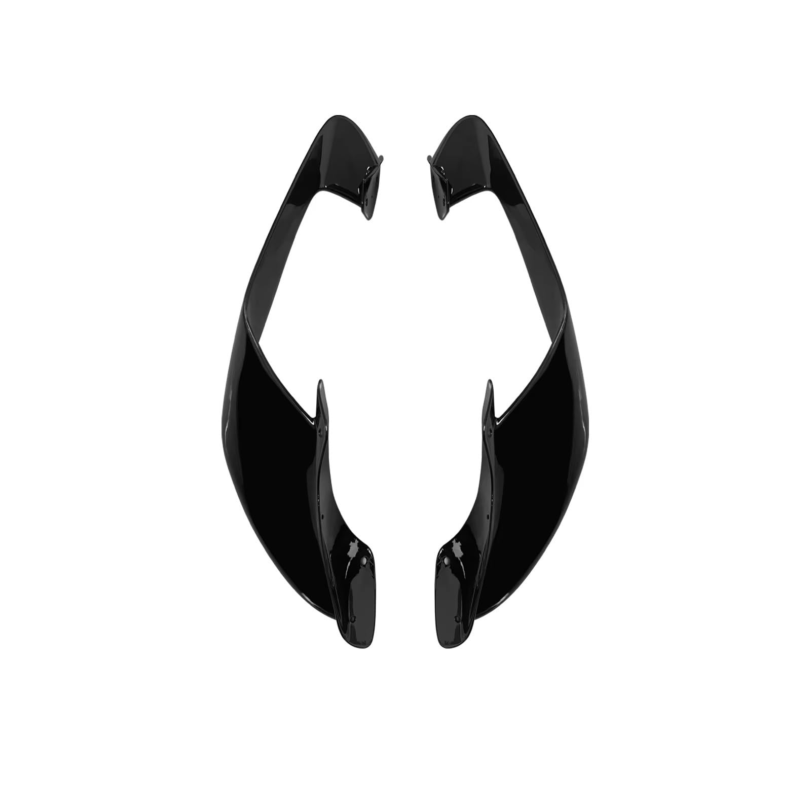 YSSLYEU Motorrad-Winglets Kompatibel Mit Yamaha Für YZF-R1 Für YZF-R1M 2020–2024 Motorrad-Sport-Abtrieb Nackte Seitenspoiler Winglet-Kit Spoiler-Windflügel(Glossy Black) von YSSLYEU