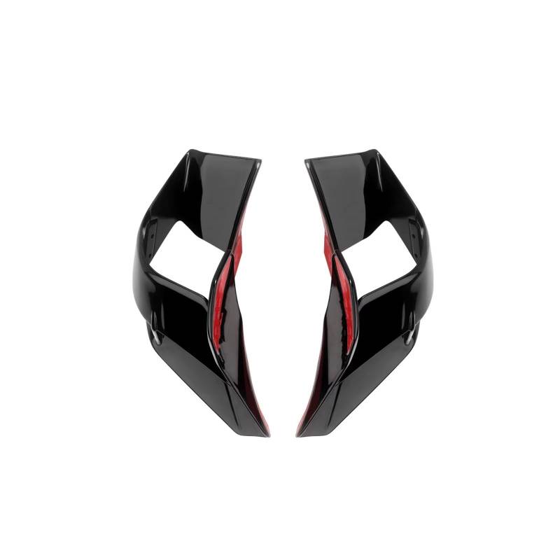 YSSLYEU Motorrad-Winglets Kompatibel Mit Yamaha Für YZF-R15 Für V4 2022 2023 Motorrad-Verkleidungsteile Fixiert Für Wing Wind Aerodynamischer Winglet-Windschutzscheiben-Spoiler(Glossy Black) von YSSLYEU