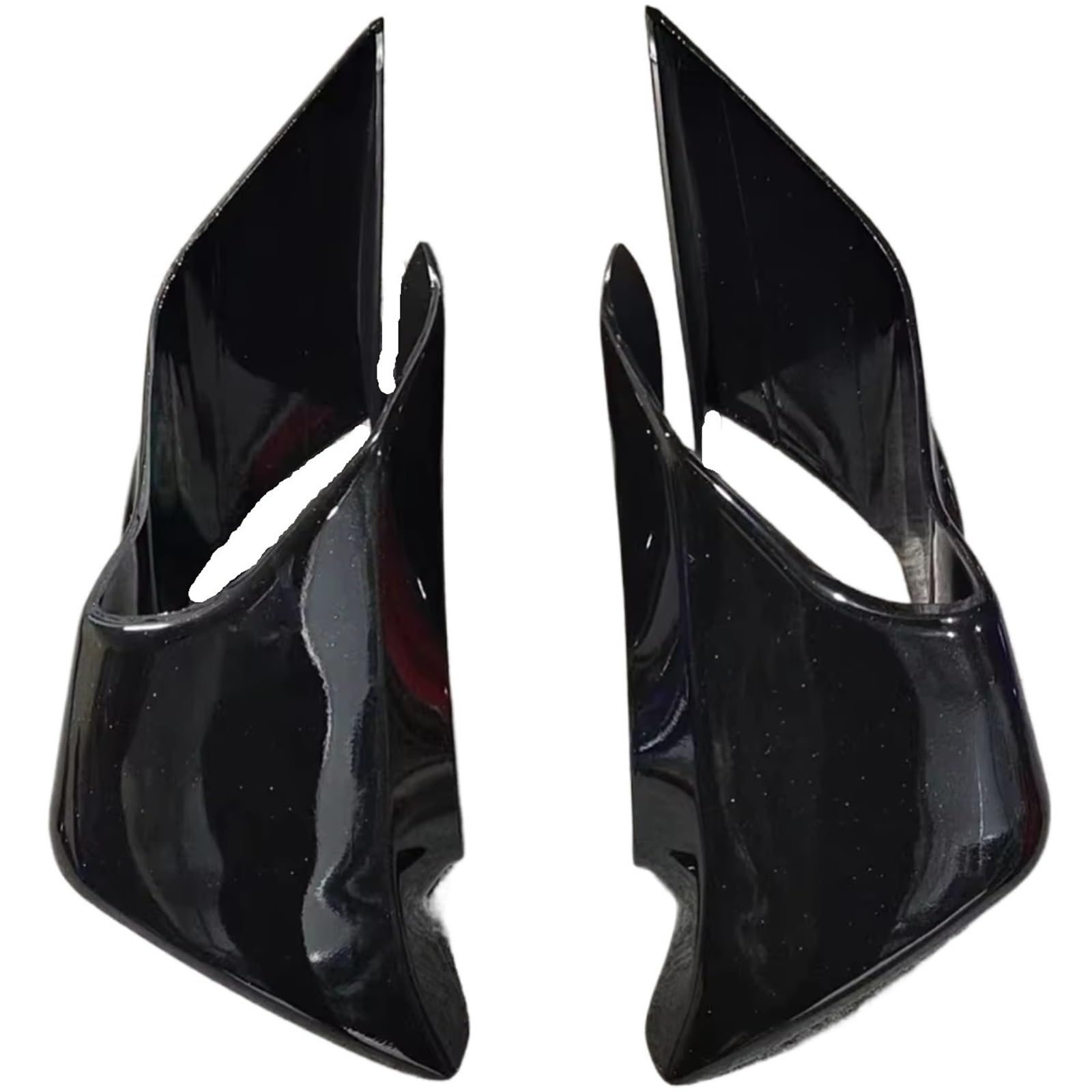 YSSLYEU Motorrad-Winglets Kompatibel Mit Yamaha Für YZF-R3 2019 2020 2021 2022 2023. Motorrad-Winglets Aerodynamisch Für Flügel-Set Vorderseite Spoiler Flossenverkleidung(Bright Black) von YSSLYEU