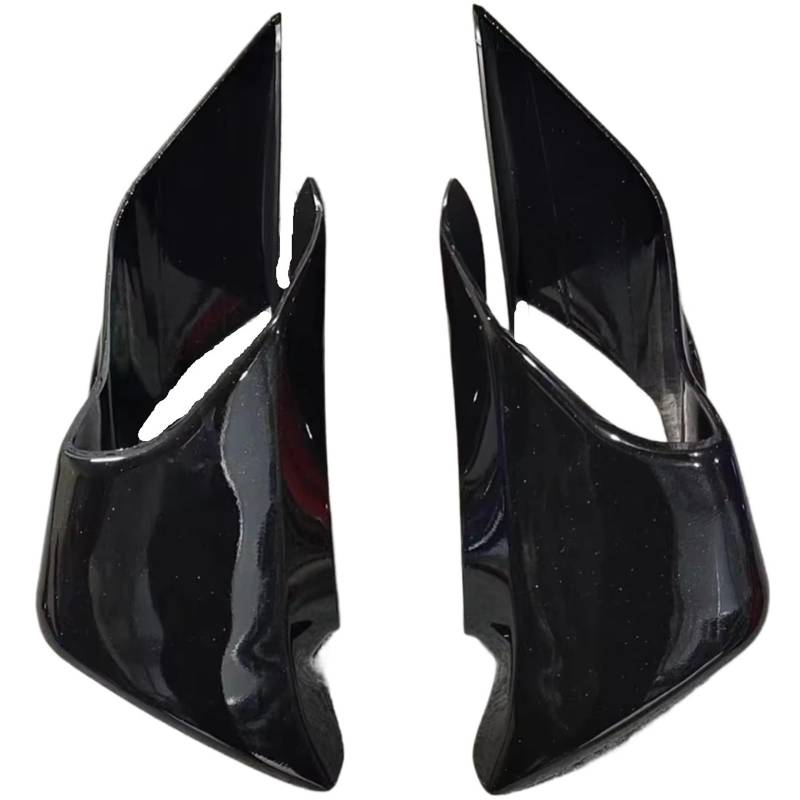YSSLYEU Motorrad-Winglets Kompatibel Mit Yamaha Für YZF-R3 2019 2020 2021 2022 2023. Motorrad-Winglets Aerodynamisch Für Flügel-Set Vorderseite Spoiler Flossenverkleidung(Bright Black) von YSSLYEU