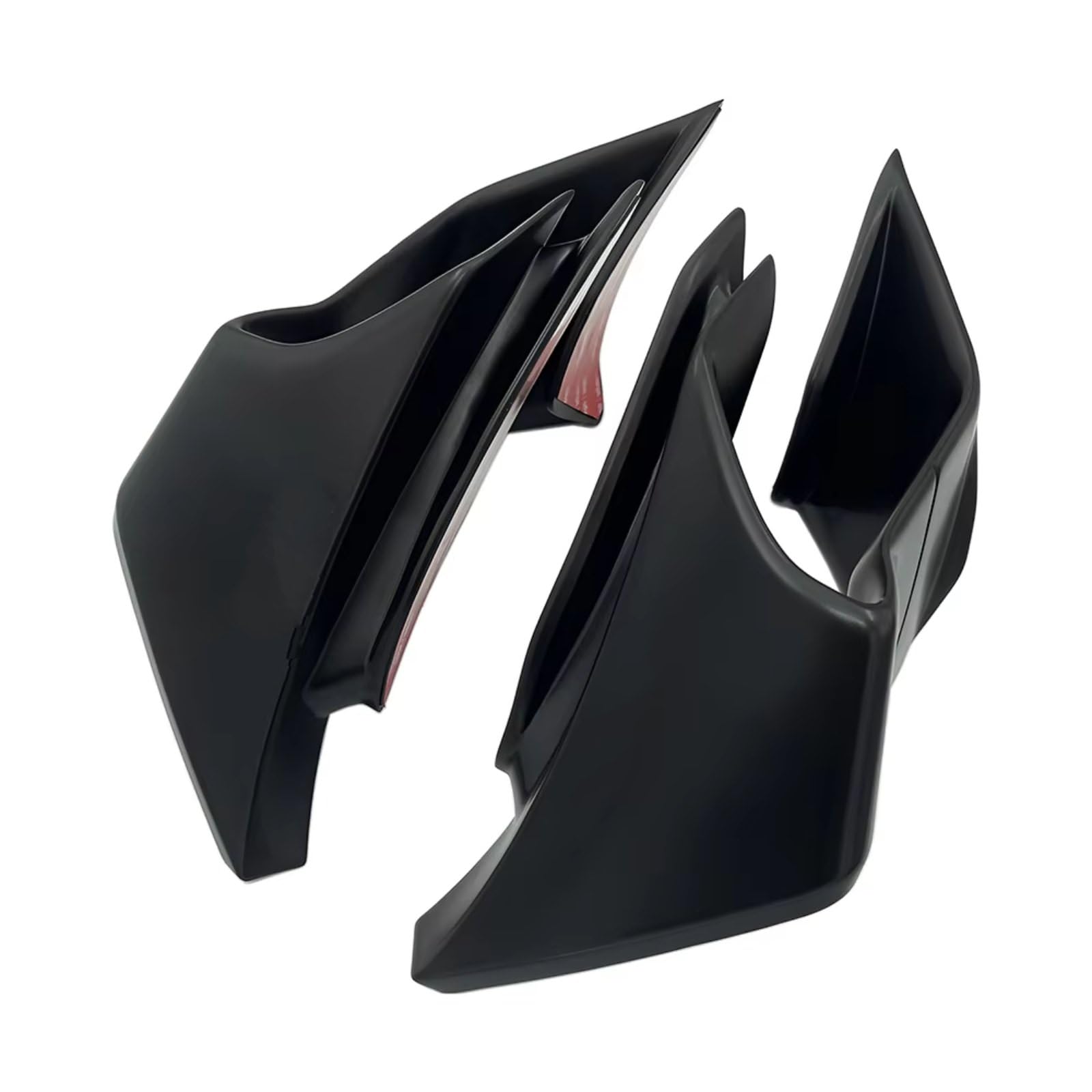YSSLYEU Motorrad-Winglets Kompatibel Mit Yamaha Für YZF-R6 2017–2022 Motorrad-Frontverkleidung Fester Windflügel-Spoiler Aerodynamisches Winglets-Schutz-Set(Matte Black) von YSSLYEU