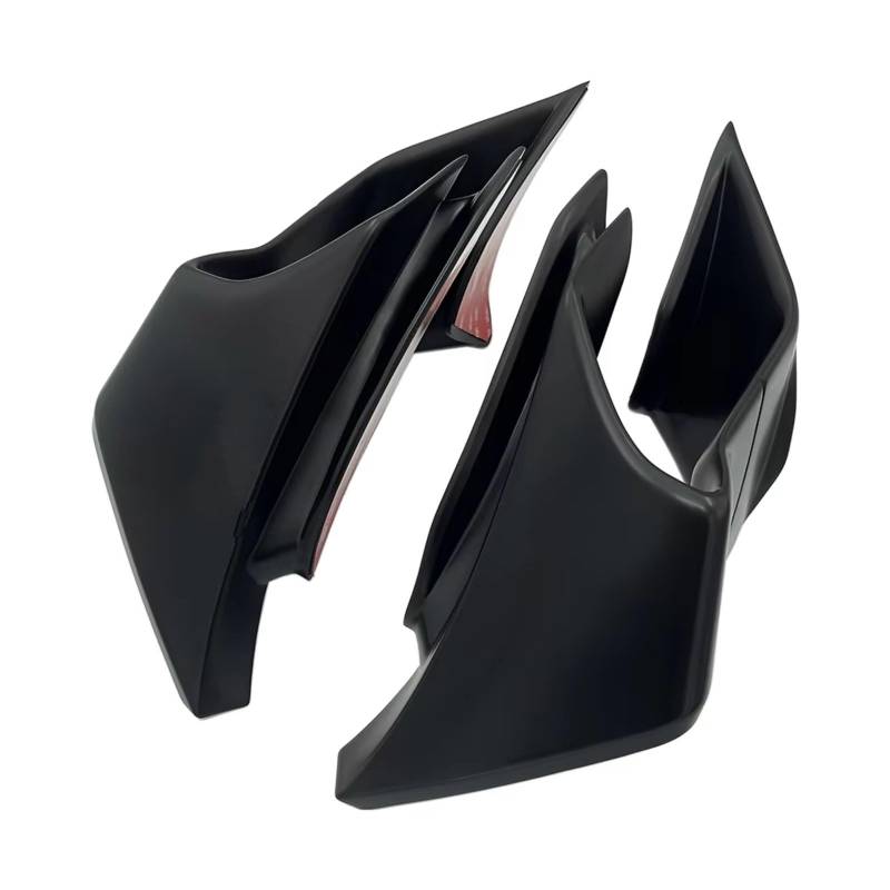 YSSLYEU Motorrad-Winglets Kompatibel Mit Yamaha Für YZF-R6 2017–2022 Motorrad-Frontverkleidung Fester Windflügel-Spoiler Aerodynamisches Winglets-Schutz-Set(Matte Black) von YSSLYEU