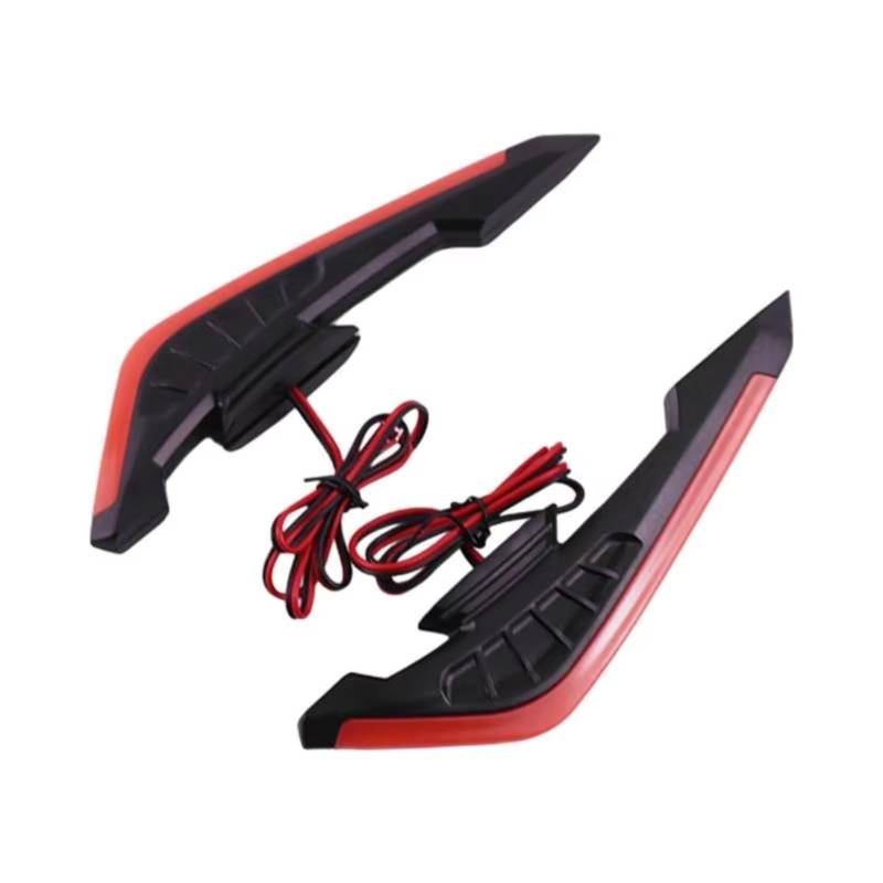 YSSLYEU Motorrad-Winglets Motorrad-Seiten-Winglet Aerodynamischer Spoiler Für Flügel Mit Dynamischem Flügel-Aufkleber Für Elektrisches Motorrad-Modifikationszubehör(Red) von YSSLYEU