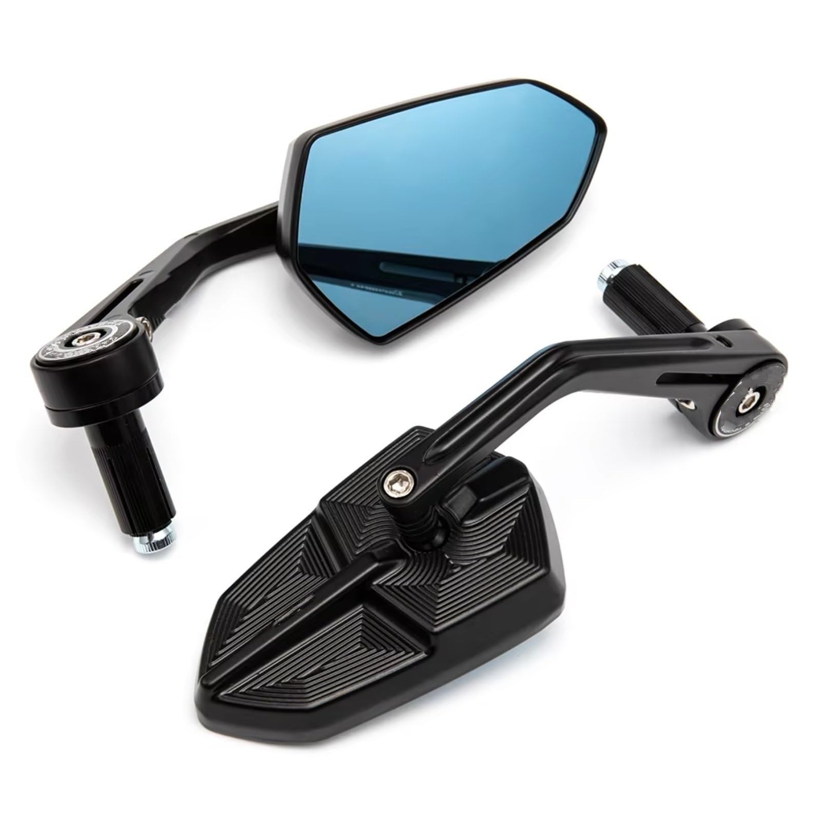 YSSLYEU Motorradspiegel Für Lenker Für CBR600RR Für CBR1000RR ABS Für YZF Für R1 Für R6 7/8 "Motorrad Griff Bar End Rearview Außenspiegel Motorrad Rückspiegel Zubehör(Blue) von YSSLYEU