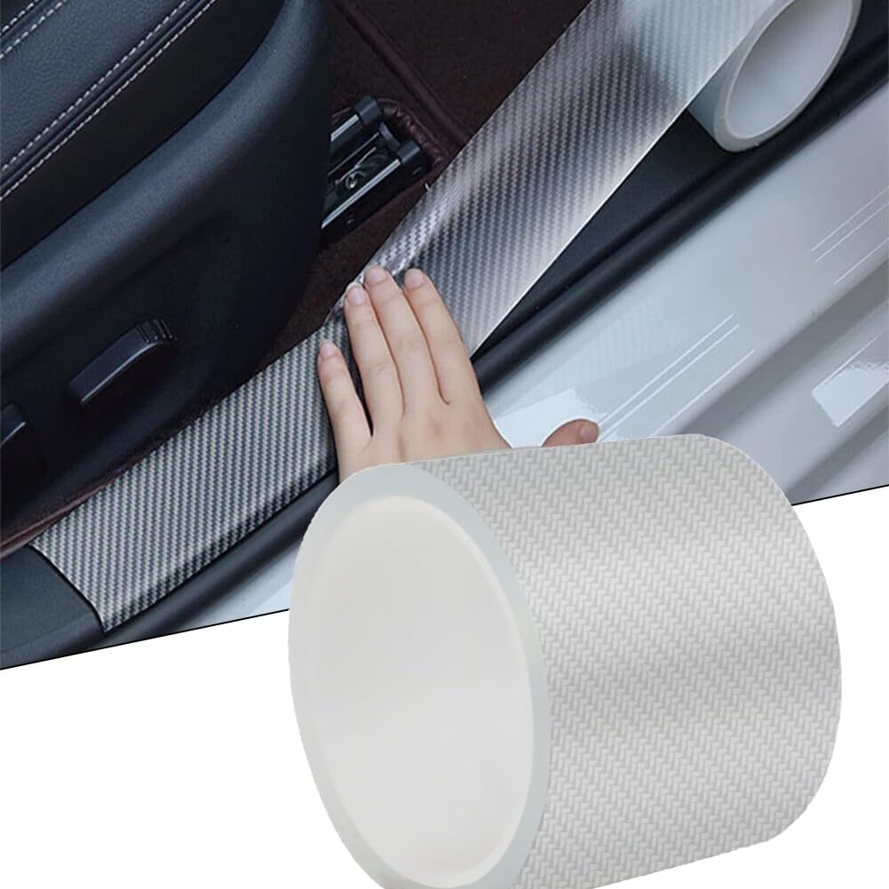 YSYYDS Auto Einstiegsleisten Schutz Transparent Carbon Folie, Aufkleber Auto Schutzfolie für Neu VW Tiguan 3 2024 2025, Lackschutzfolie für Autotür Kantenschutz Stoßstangenschutz (10cmx5m) von YSYYDS