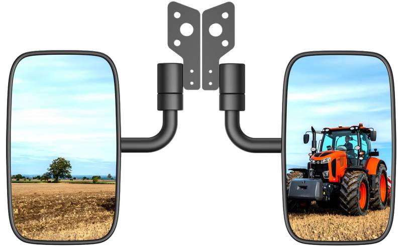 Kubota RTV Seitenspiegel Rückspiegel Kit für Kubota RTV X1100C, verstellbares konvexes Design, einfach zu installierender Türscharnierhalter von YTCUNITY