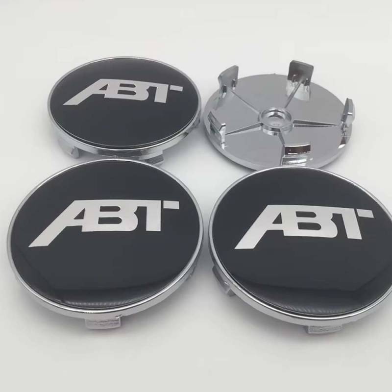4 Stück Auto Radnabenkappen Kompatibel mit für ABT 56mm 60mm 68mm ABS Nabendeckel Felgendeckel Radnaben Mitteldeckel,N-68mm von YTDHDE