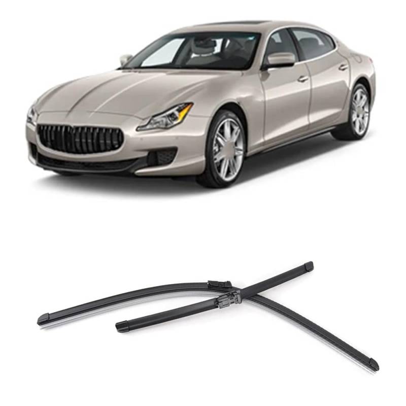 Scheibenwischerblätter für Maserati Quattroporte 2014-2017 26"+19" Frontscheibe Wischerblätter Autofrontbürsten Fenster Windschutzscheibe Scheibenwischer von YTECAPM