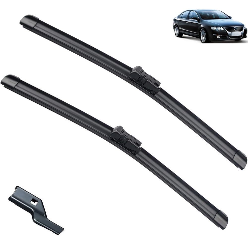 Scheibenwischerblätter für VW Passat B6 2005-2011 24'' + 19'' Frontscheibe Wischerblätter Autofrontbürsten Fenster Windschutzscheibe Scheibenwischer Scheibenwischerblätter für VW Passat B6 2005-2011 24'' + 19'' Frontscheibe Wischerblätter Autofrontbürsten Fenster Windschutzscheibe Scheibenwischer von YTECAPM