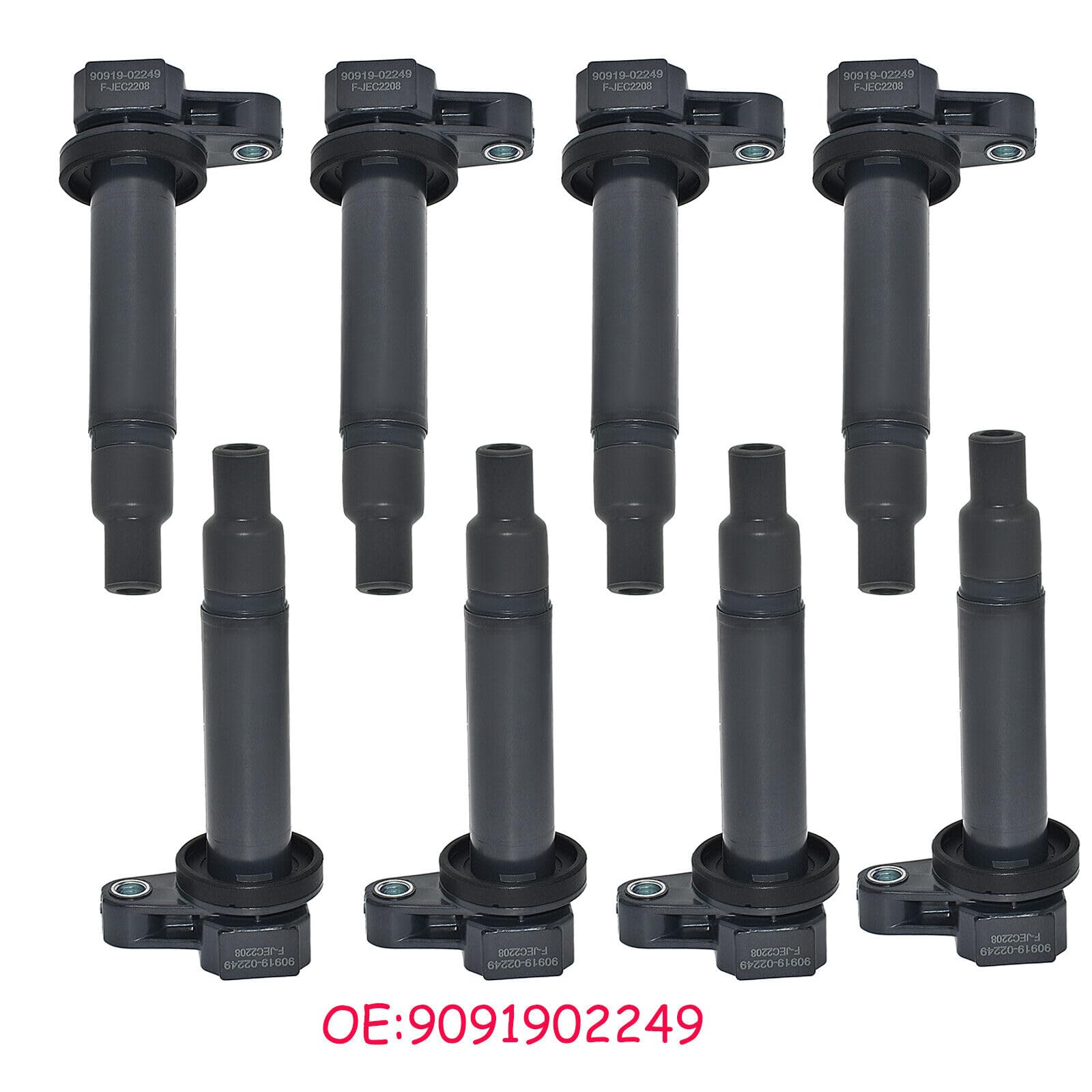1/4/8PCS 90919-02249 Zündspulen/Passend for Lexus GS430 LS430 Toyota 4Runner Tundra Sequoia UF230 UF493(90919-02249(8PCS)) von YTRAVHI