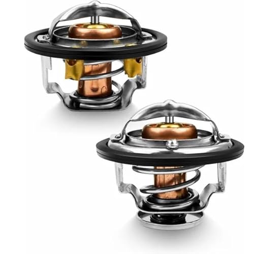 2-teiliges Auto-Thermostat-Set vorne und hinten 97241129 97241130 / passend for Chevrolet Silverado GMC Sierra Motorkühlmittel-Thermostat-Zubehör von YTRAVHI