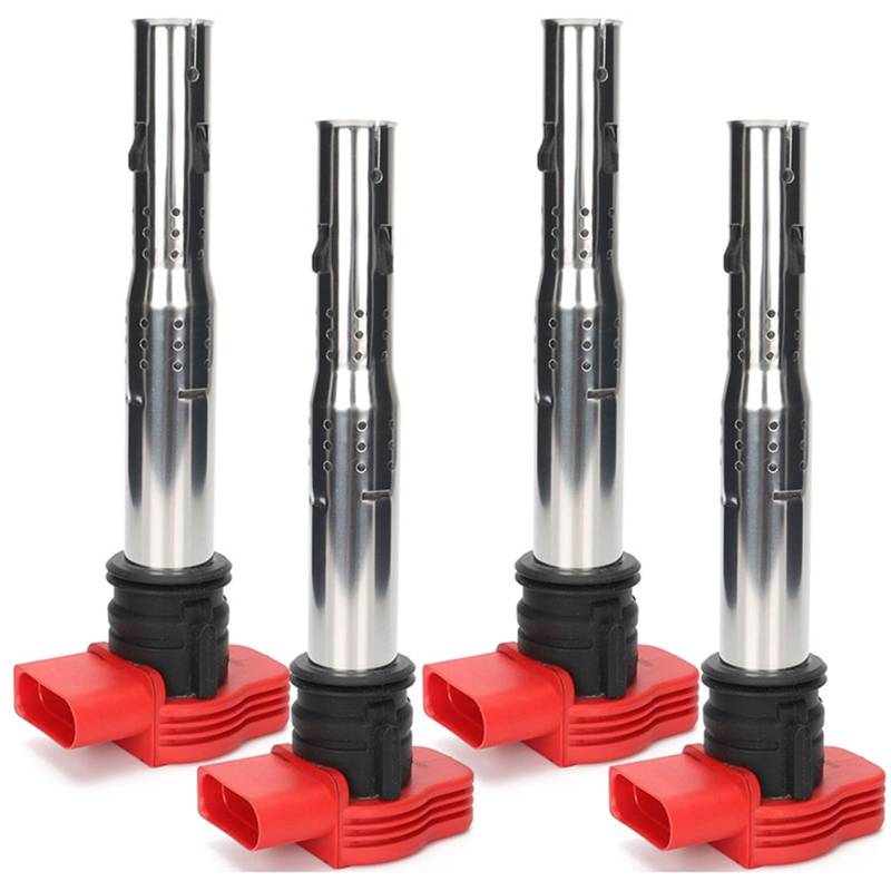 4-teilige Zündspulen 06E905115D / Passend for Audi A4 A5 A6 Q7 Q5 S5 R8 / Passend for VW Touareg Golf Jetta Passat GTI 2.0T FSI 06E905115C 06E905115E von YTRAVHI