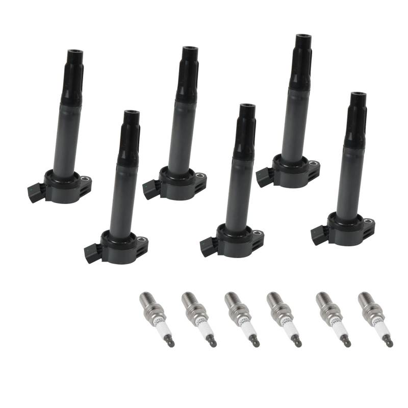 6 Stück Zündspulen + 6 Stück Iridium-Zündkerzen 90919-02251 / passend for 2005–2018 Toyota Avalon 3,5 l UF487 Lexus ES350 2,5 l L4 von YTRAVHI