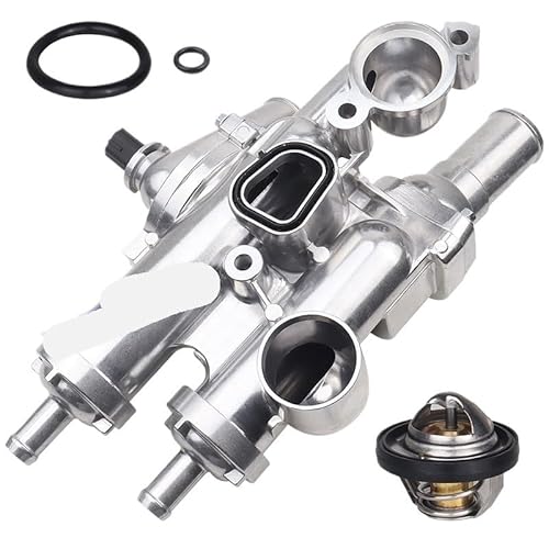 68003582AB Thermostatgehäusebaugruppe/Passend for Dodge Avenger Caliber Journey Chrysler Sebring Jeep Compass Patriot 2.0L 2.4L 902-319(68003582AB-ALU) von YTRAVHI