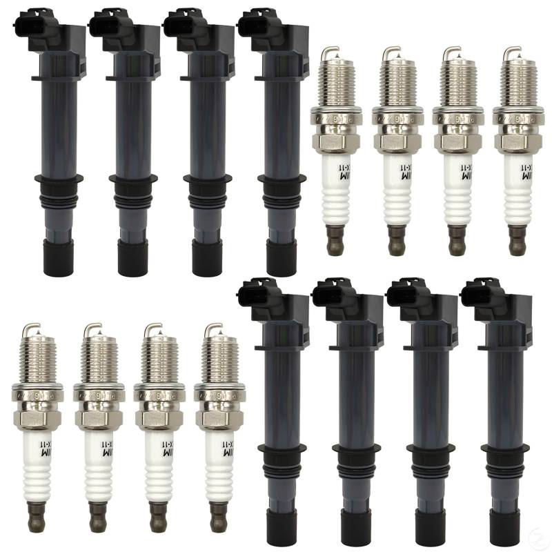 8-teilige Zündspule + Zündkerze 56028138 56028138AF 56028138AB 56028138AD 56028138AE / Passend for Mitsubishi Raider Chrysler Aspen 3.7/4.7L von YTRAVHI