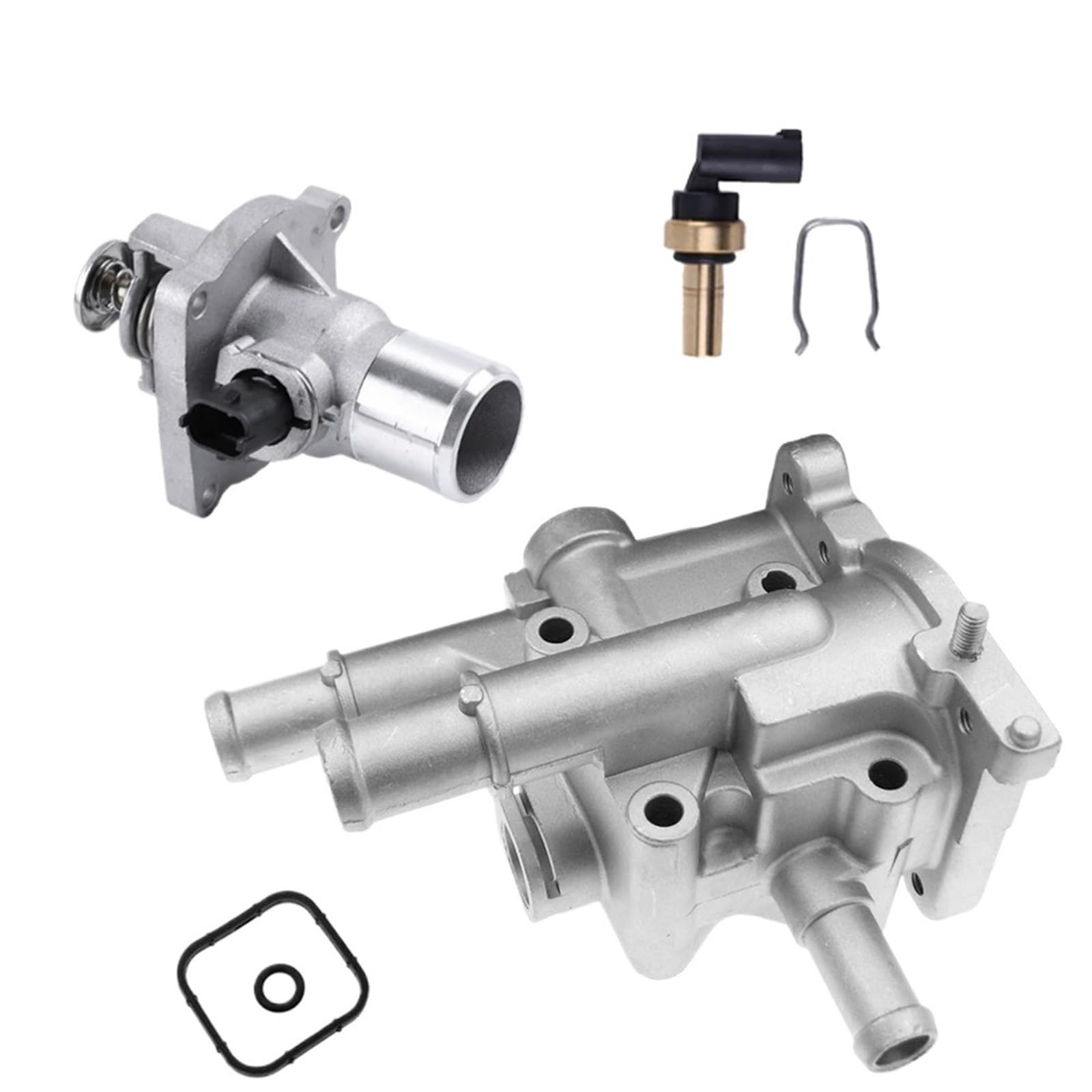 96984103 96817255 Motor Aluminium Kühlung Thermostat Gehäuse Abdeckung & Sensor/Fit for Cruze Chevrolet Opel Astra Zafira Signum Vectra(Combination2) von YTRAVHI
