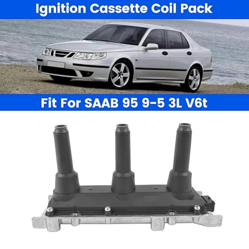 Auto-Zündkassettenspulen-Pack/passend for SAAB 95 9–5 3L V6T B308E YS3E 1999–2003 90490573 55561133 DC-1145 CU1292 12495 von YTRAVHI