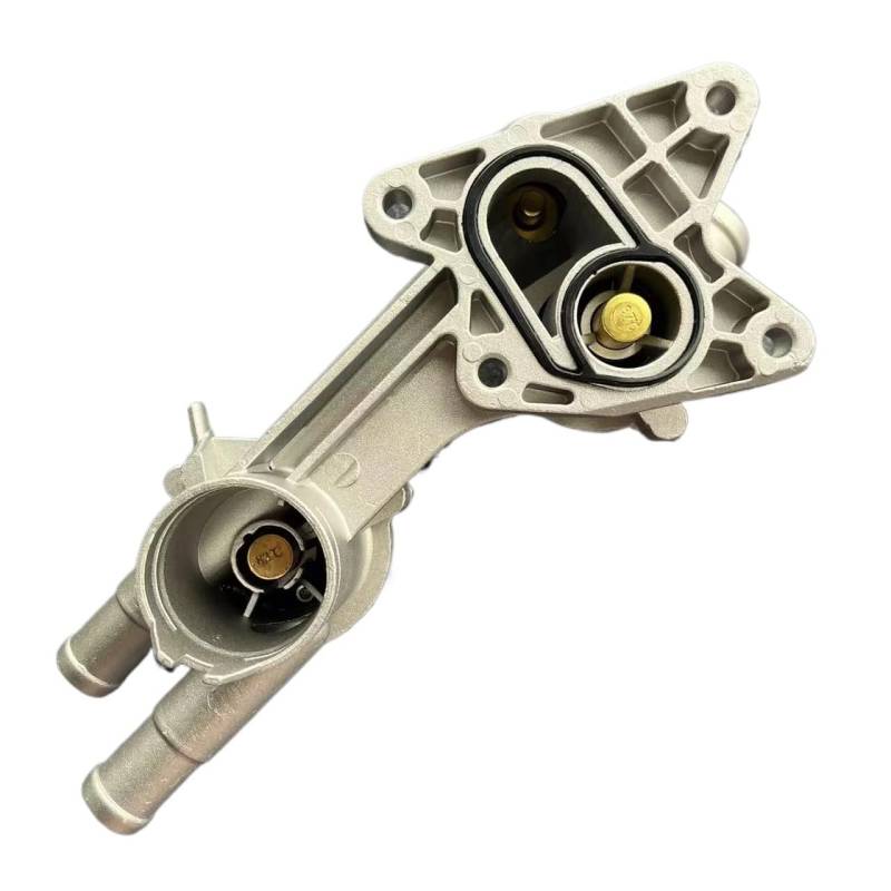 Thermostat-Kühlgehäusebaugruppe aus Aluminiumlegierung 03C 121 111 P 03C121111 / Passend for Volkswagen EOS Golf 6 Jetta Passat Touran POLO(Double thermostat) von YTRAVHI