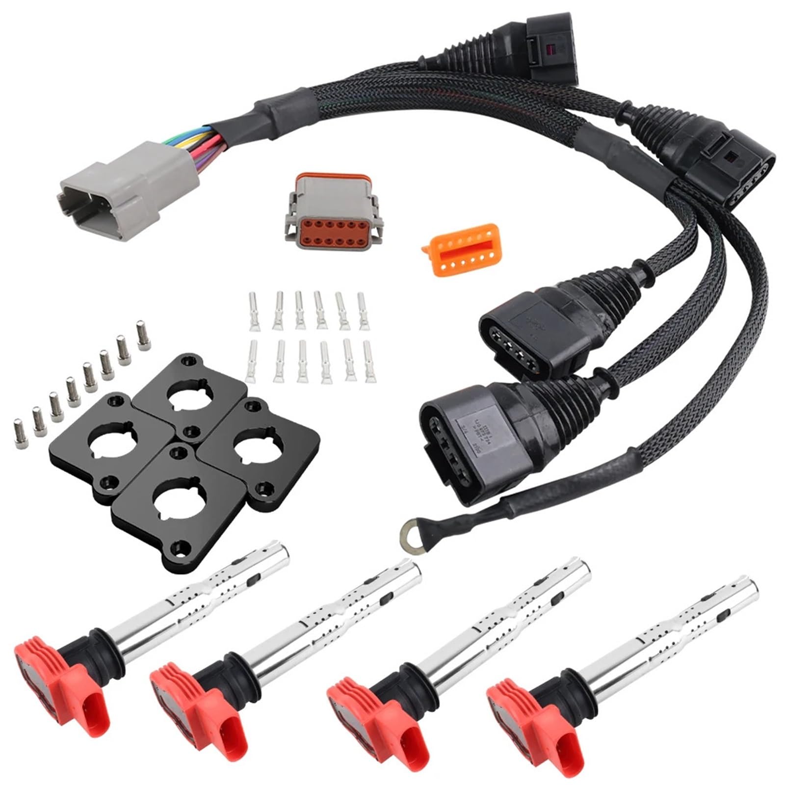 Zündspulenpakete + Umrüstsatz und ICM/Passend for Audi A4 VW Passat B5 Golf Jetta 1.8T bis 2.0T FSI R8 von YTRAVHI