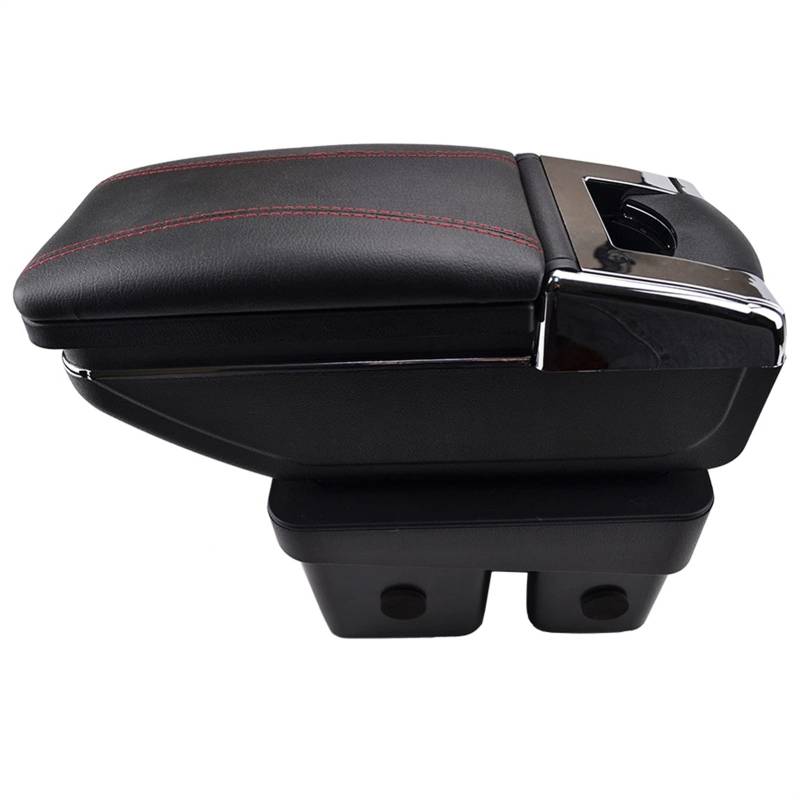 Aufbewahrungsbox Armlehne Für V-W Golf Mk7 2013 2014 2015 2016 2017 Armlehne Mittelkonsole Drehbar(Red thread) von YTREAMC