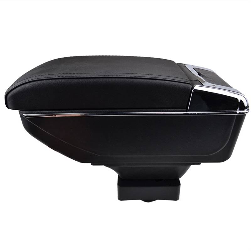 Auto Armlehne Für Citroen C4 Schrägheck 2004 2005 2006 2007 2008 2009 2010 Mittelbecherhalter Leder Mittelkonsole Aufbewahrungsbox(Black thread) von YTREAMC