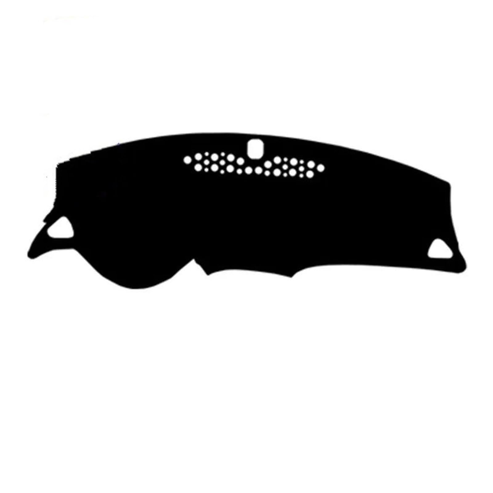 Carbonfaser-Leder-Armaturenbrett-Konsolenabdeckung Schutzpolster Matte Sonnenschutz Zubehör LHD RHD Für Chevrolet Malibu XL 2016–2022(Black Brown,Without audio) von YTREAMC