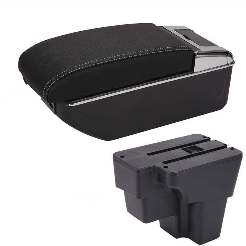 Für Kia Rio Retrofit Teile Center Storage Autozubehör 2015-2021(Black- white line) von YTREAMC