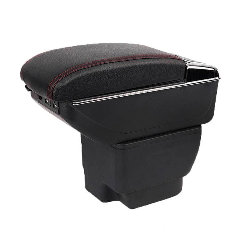 Für Mazda 2 Für Demio Skyactiv Version Armlehnenbox Zentral Inhaltsbox Speichern Dual Layer U-SB(Red-Black) von YTREAMC