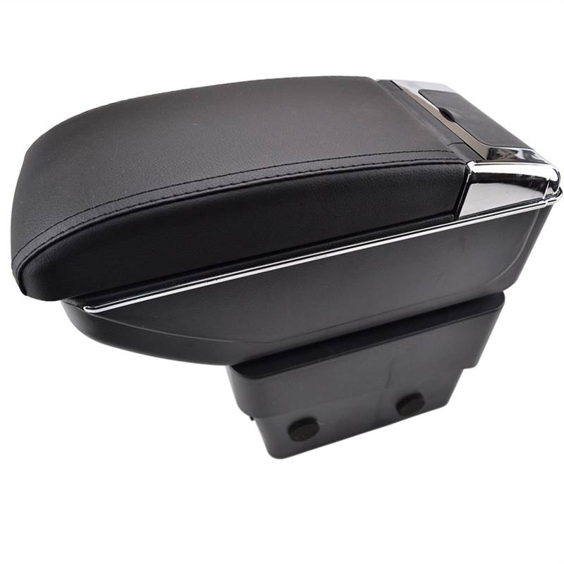 Für Skoda Octavia A7 5E 2014 2015 2016 2017 Armlehnen-Aufbewahrungsbox Mittelmittelkonsole Lederschale Dual Layer(Black thread) von YTREAMC