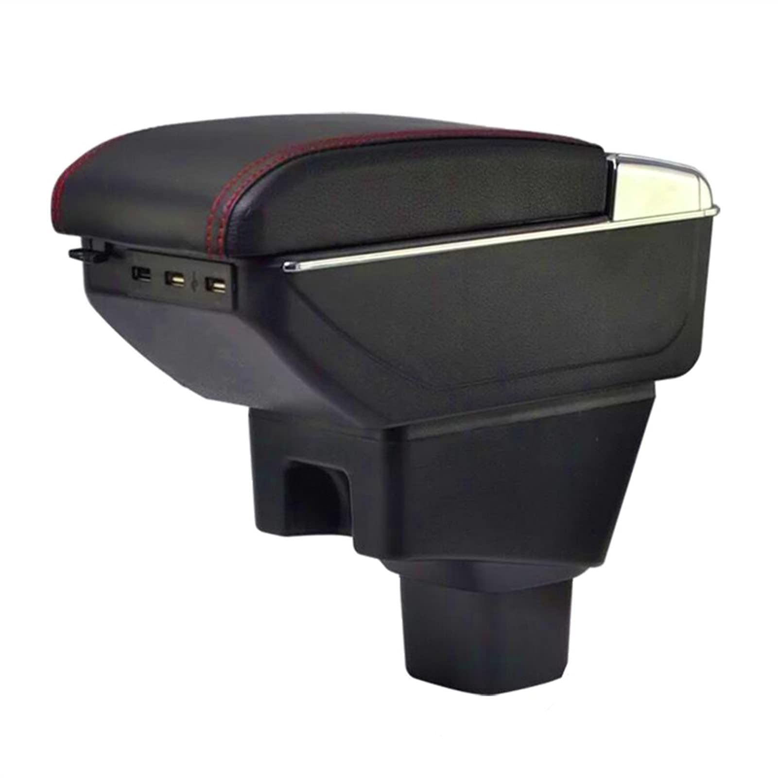 Für Suzuki SX4 2007-2013 Auto Armlehne Box Dual Layer Retractable Central Store Content Box Cup Halter U-SB(Red-Black) von YTREAMC