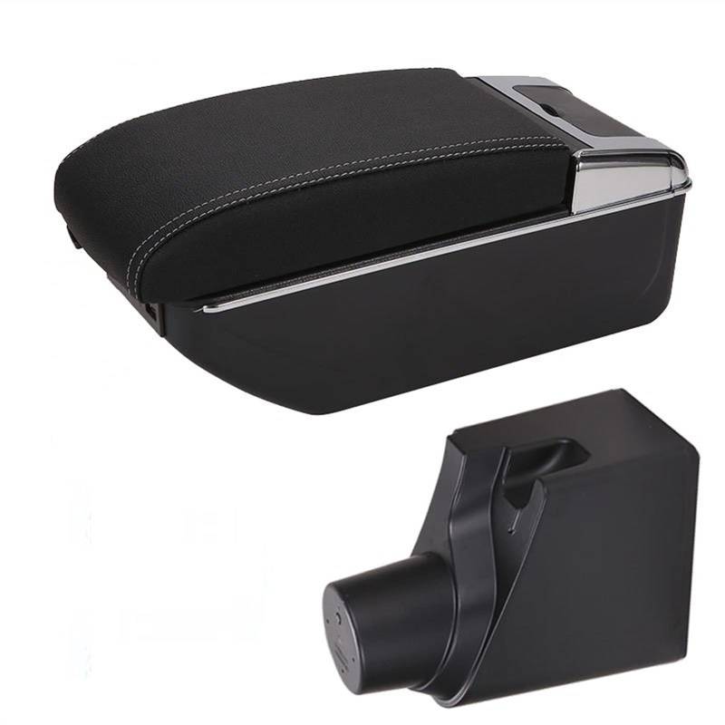 Für Yaris 2021 2020 2019 2018 Nachrüstteile Innenaufbewahrungsbox USB(Black- white line) von YTREAMC