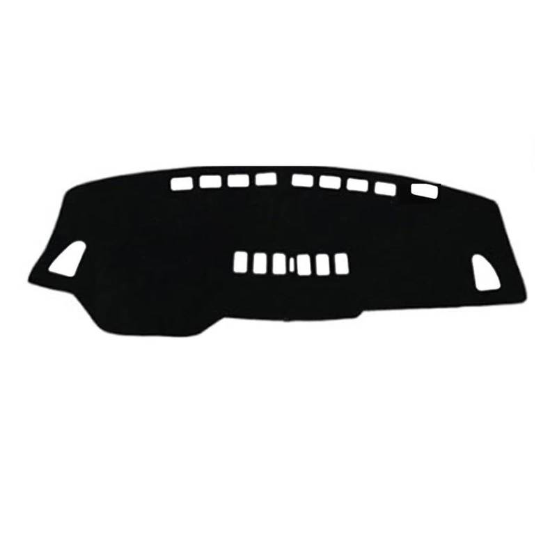 Wildleder Auto Armaturenbrett Abdeckung Dash Matte Pad LHD RHD Für Tiida Für Versa C11 2005 2006 2007 2008(Black Red,With sensor) von YTREAMC