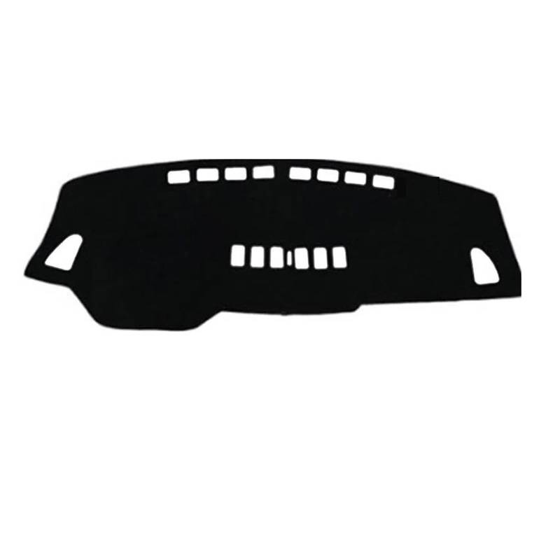 Wildleder Auto Armaturenbrett Abdeckung Dash Matte Pad LHD RHD Für Tiida Für Versa C11 2005 2006 2007 2008(Black Red,Without sensor) von YTREAMC