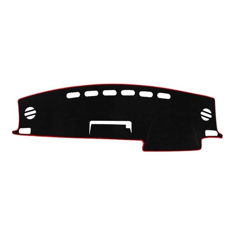 Wildleder Auto Dashboard Abdeckung Dash Matte Sonnenschutz Pad Zubehör Für Toyota RAV4 XA40 2013-2018(Black Red) von YTREAMC