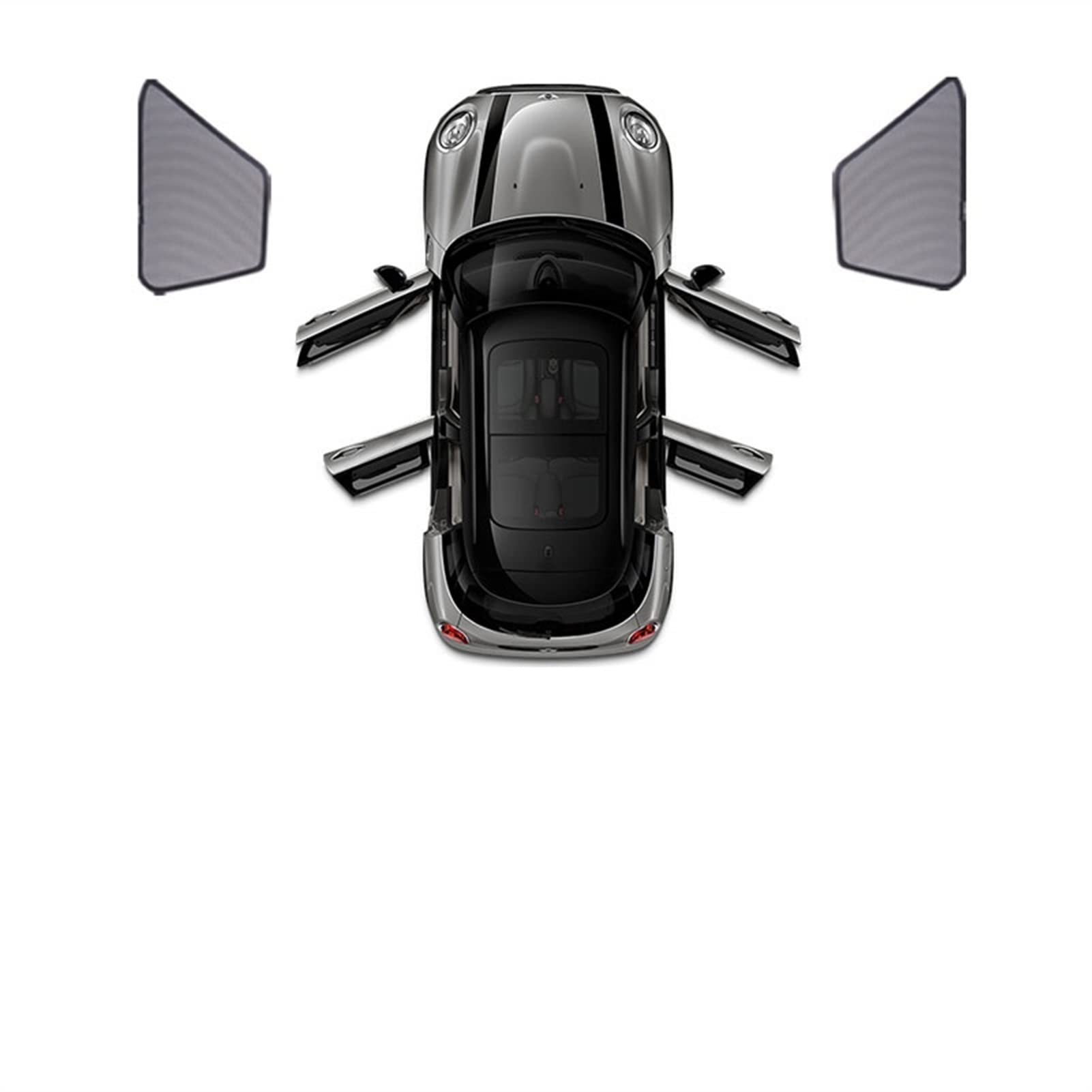 YTREAMC Auto Sonnenschutz Abdeckung Magnetischer Schutzvorhang Seitenfenster Sonnenschutz Abdeckung Passend Passend Für Jeep Wrangler Sahara 2018(2) von YTREAMC