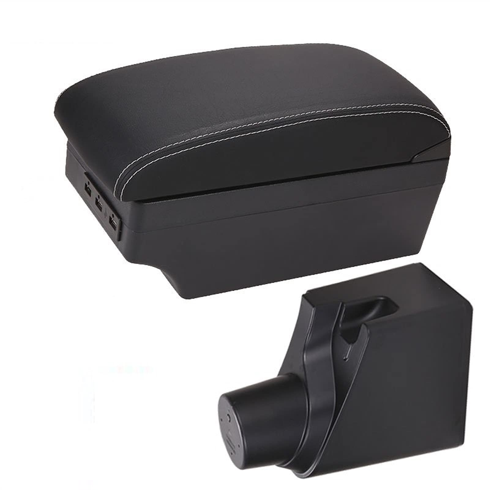 YTREAMC Für Yaris 2020 2019 2015-2021 Nachrüstteile Innenaufbewahrungsbox USB(Black- White line) von YTREAMC