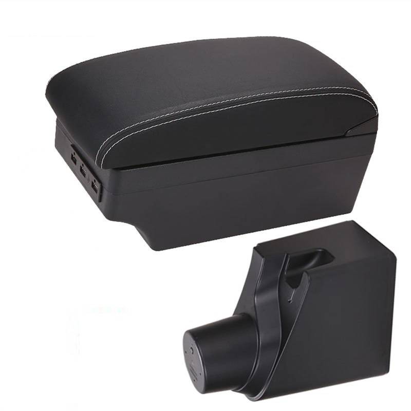 YTREAMC Für Yaris 2020 2019 2015-2021 Nachrüstteile Innenaufbewahrungsbox USB(Black- White line) von YTREAMC
