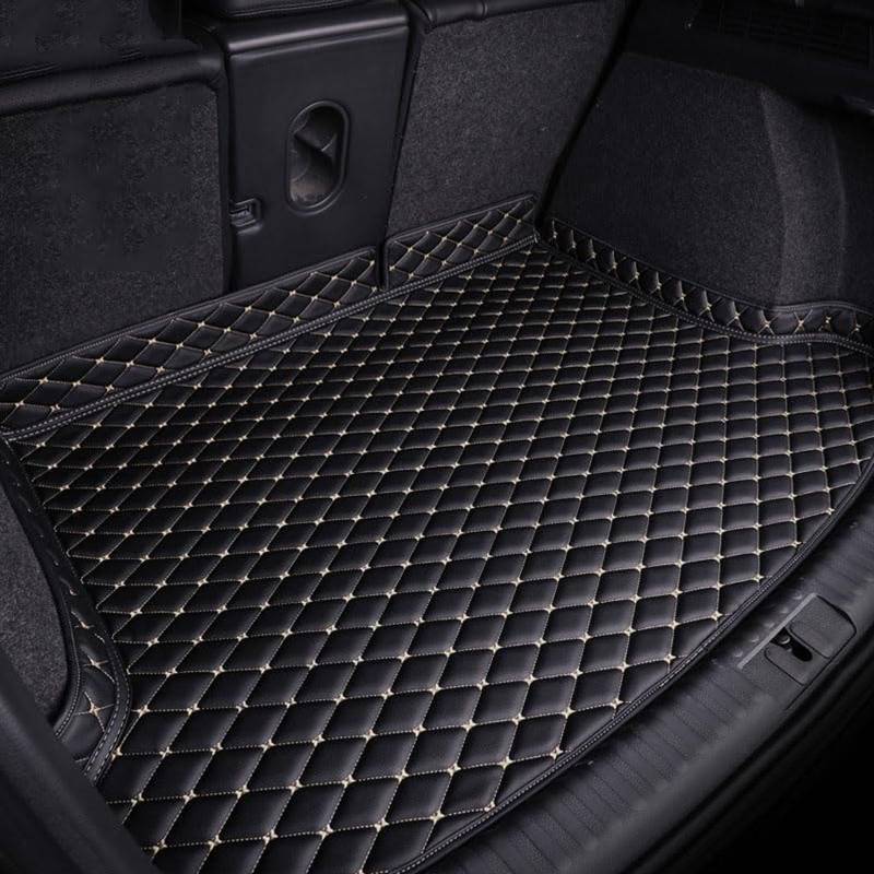 Kofferraummatte für Kia Forte 2018-2023 2024, Kofferraum-Frachtschutzmatte, Kofferraummatte im flachen Stil, Kratzfestes Innenzubehör,C Black Beige von YTRESDF