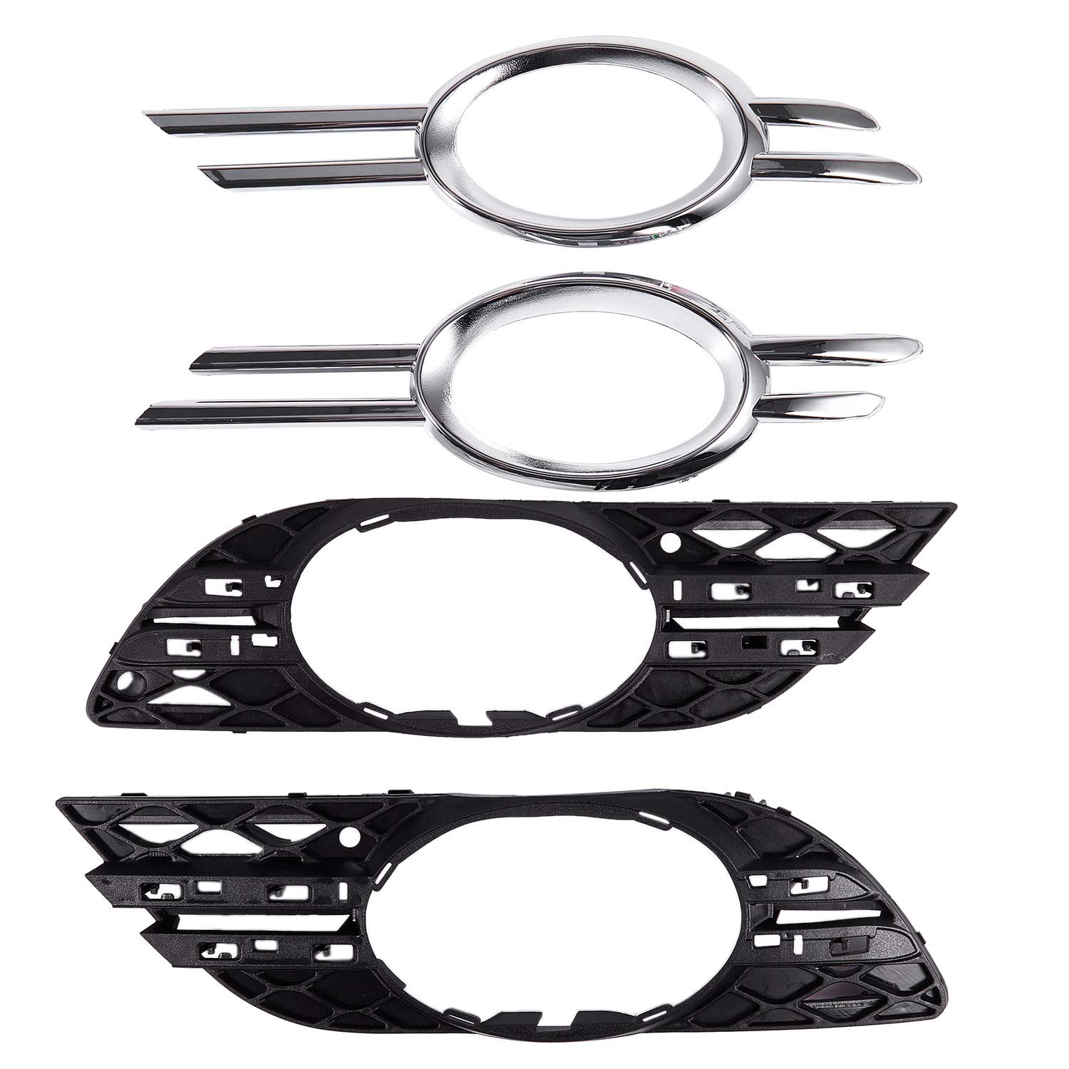 YUANDAN 4Er FrontstoßStange Nebelscheinwerfer Chrom Zierblende Links Rechts für - 2007 2008 2009 W211 E320 E350 E550 E63 YUANDAN 4Er FrontstoßStange Nebelscheinwerfer Chrom Zierblende Links Rechts für - 2007 2008 2009 W211 E320 E350 E550 E63 von YUANDAN