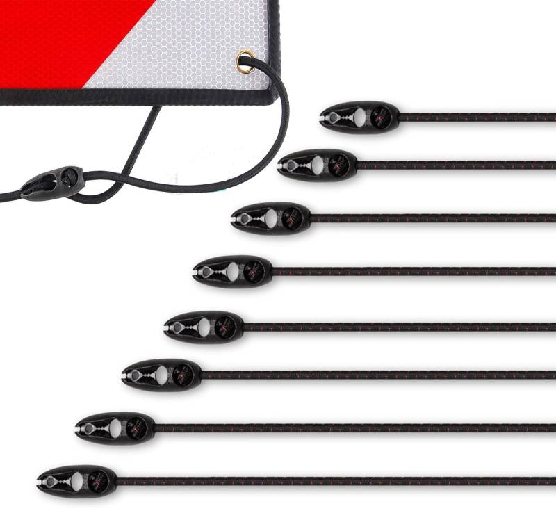 Gepäckspanner für Warntafel Italien und Spanien (8X 50cm) Befestigung Schild Fahrrad Fahrradträger, Elastische Spanngurte Verstellbar für Warnschildern, Fahrradträger, Wohnmobil, Roadtrip usw von YUANHONGKEJI
