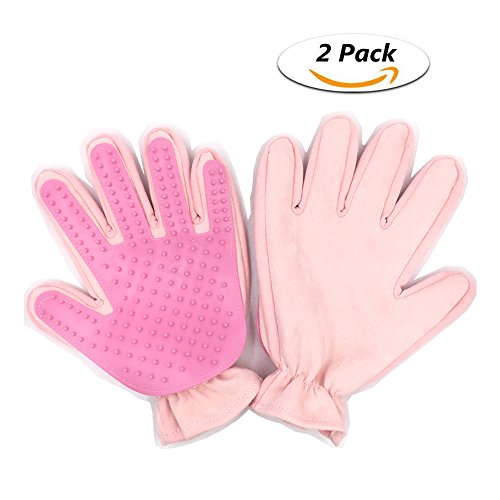 YUANL Fellpflege Handschuhe,Pet Bürste Handschuh Haustier Grooming Bürsten Deshedding Glove Cat Haar-Remover-Bürsten Massage-Handschuh Pflegenbürste von YUANL